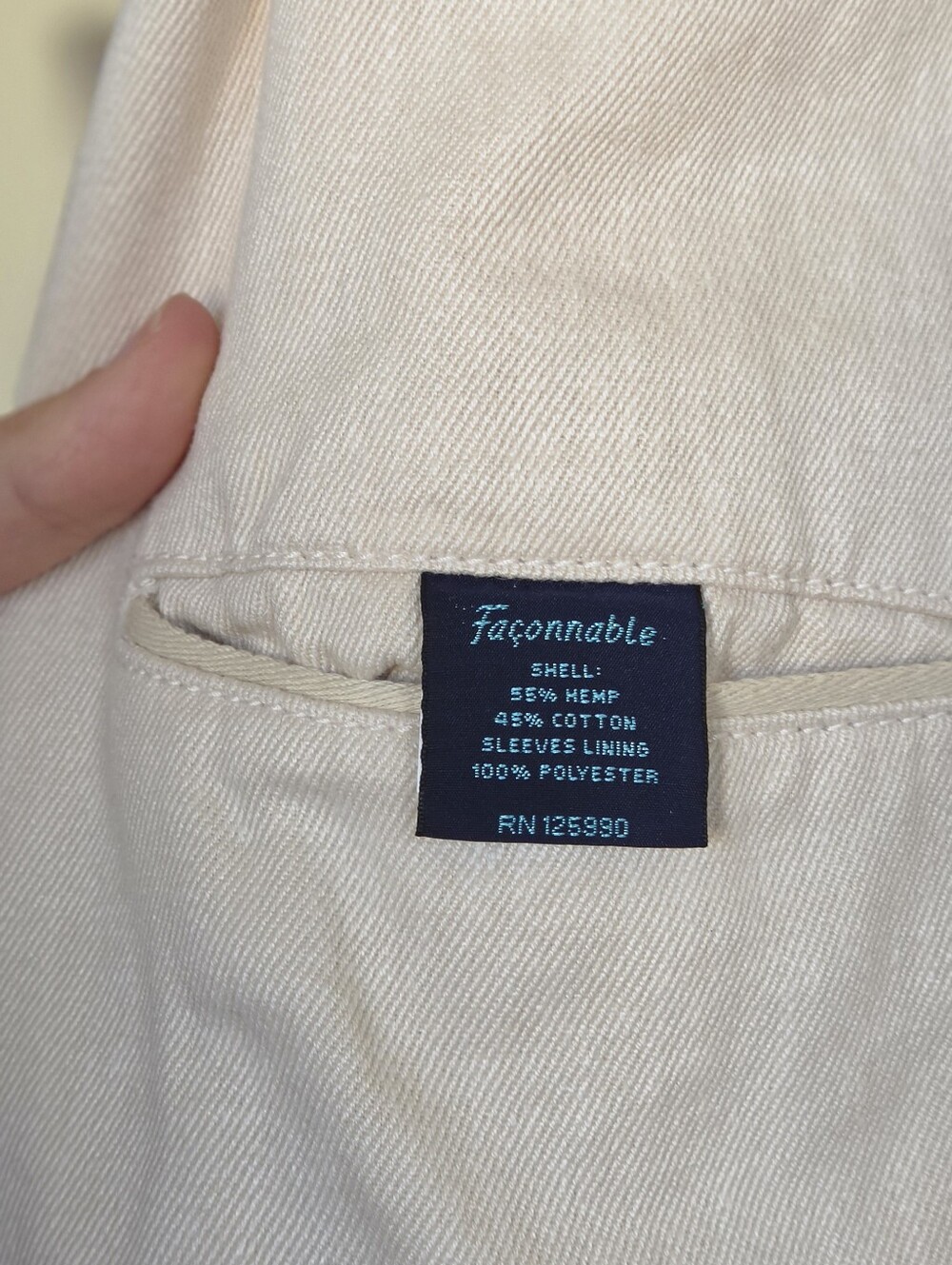 Faconnable Cream Safari Jacket - Preppy Nautical Utility Field Jacket - Picture 6 of 7